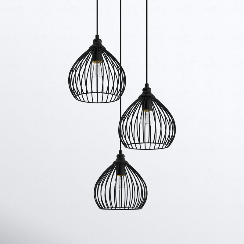 Fircrest 3 - Light Cluster Pendant, Black