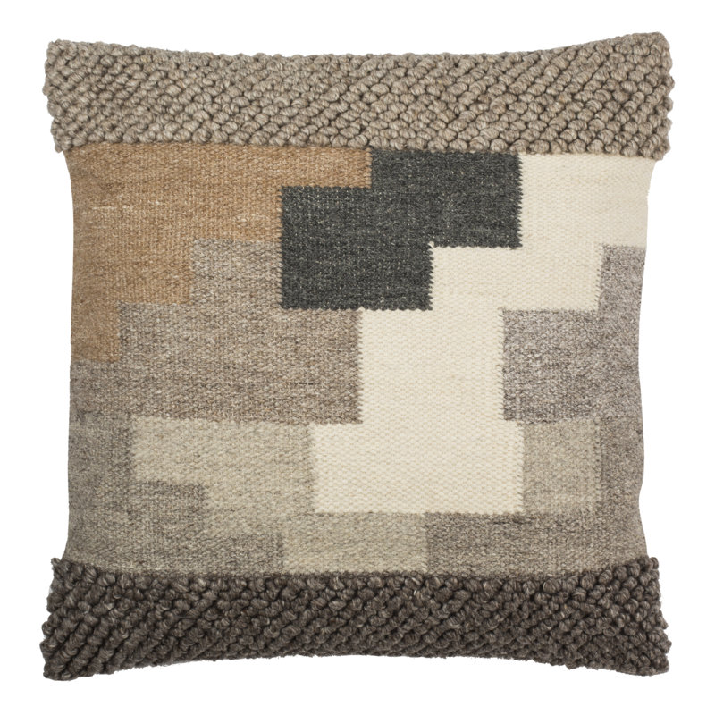 Plaid Wool Throw Pillow