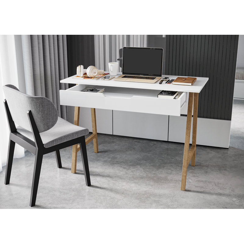 Bureau Vivan, Blanc / Brun