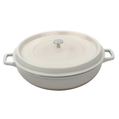 GET Braisière ronde antiadhésive en aluminium coulé avec couvercle