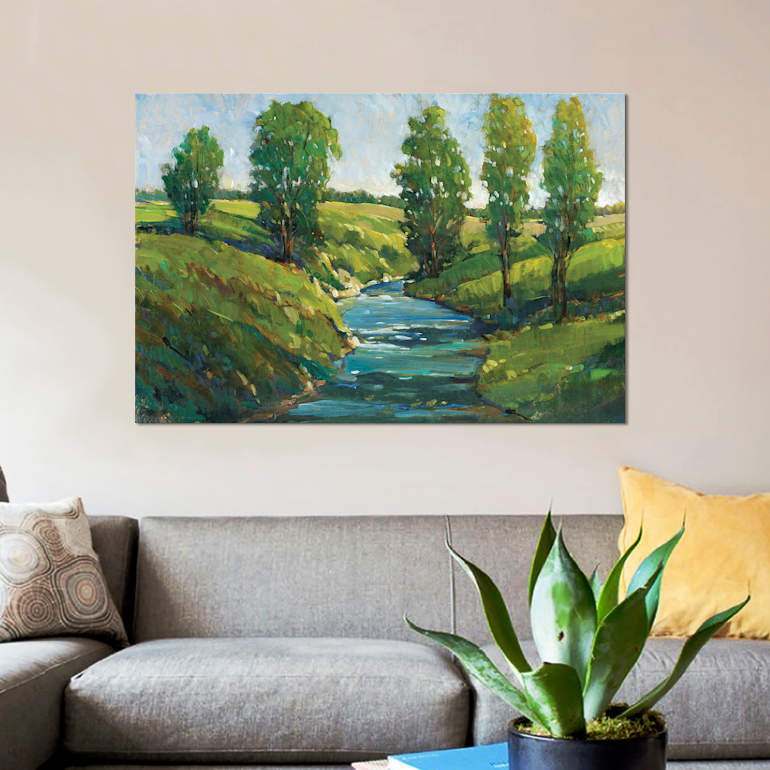 «Lush Landscape III - Timothy O 'Toole», reproduction sur toile tendue, H 18 po x l 26 po x P 1,5 po, Toile tendue