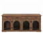 Meuble de cage de 180 cm (70,8 po) avec séparateur amovible, 4 tiroirs de rangement et 4 portes, table d'appoint pour niche intérieure pour chiens moyens et petits, brun