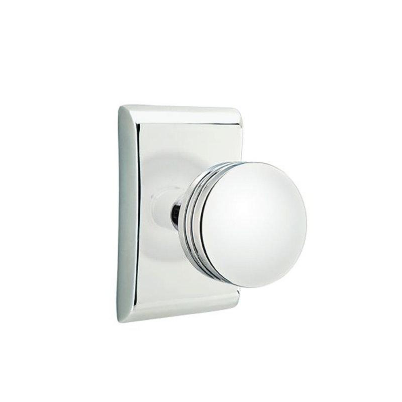 Passage Bern Knob with Neos Rose, Polished Chrome