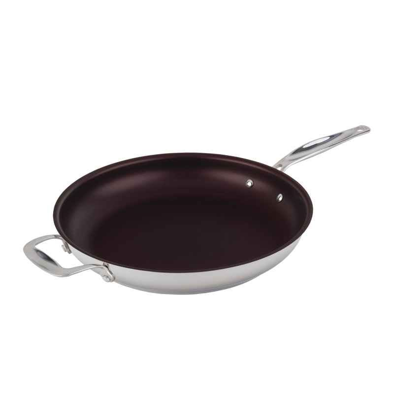 Meyer Confederation 32cm SS fry pan w/non-stick-Melbec Red