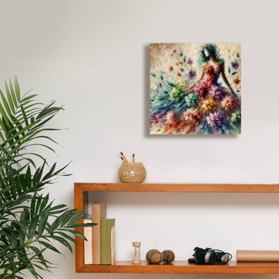«Abstract Flower Dress» par Rey Klimt, art mural sur toile