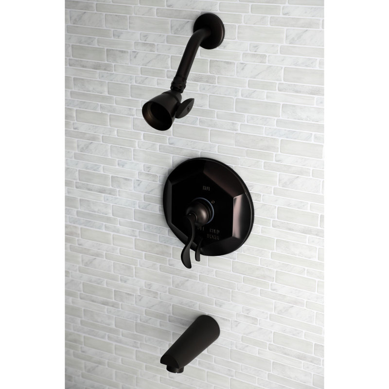 Kingston Brass Single-Handle Pressure Balanced Tub and Shower Faucet, Oil Rubbed Bronze