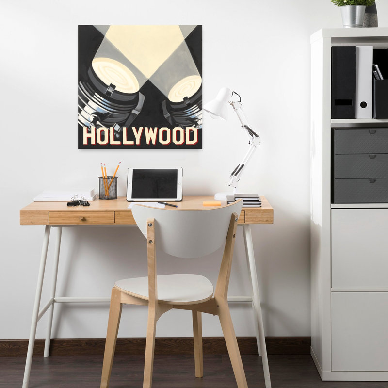 Hollywood, art abstrait contemporain, H 18 po x l 18 po