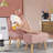 Abarca Velvet Slipper Chair with Ottoman-1118996312