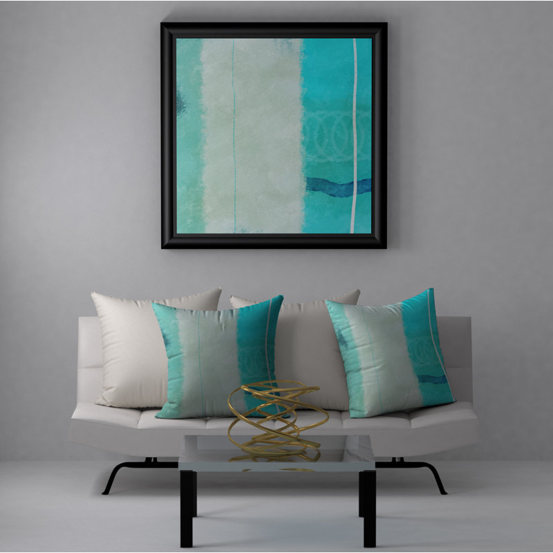 Abstract Throw Pillow, 20" H x 20" W
