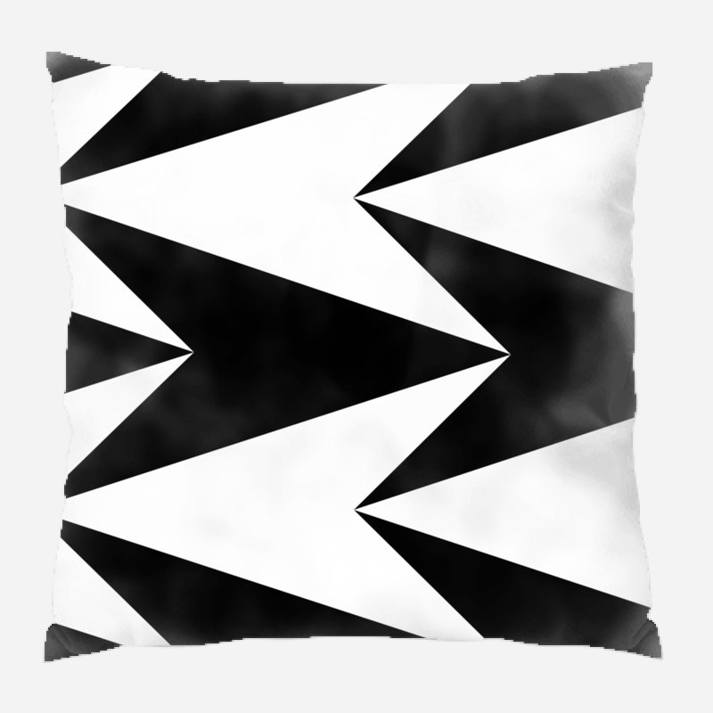 Coussin décoratif arrow, Noir / blanc
