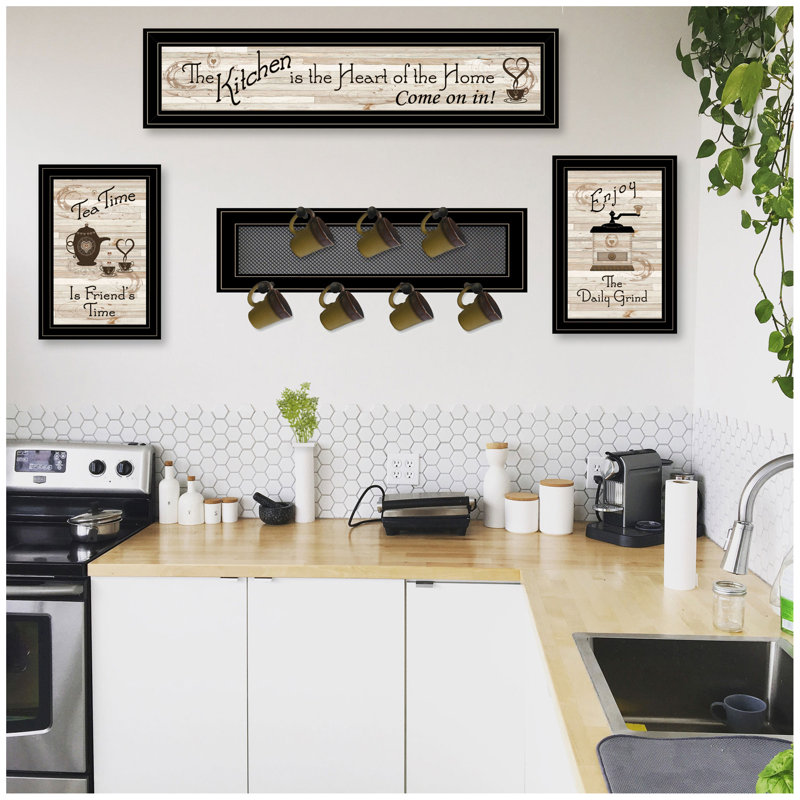 "Kitchen Collection IV" 4-Piece Vignette With 1-(7Pegs) Mug Rack