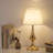 Ensemble de lampes de table de chevet dorées 18,7 po