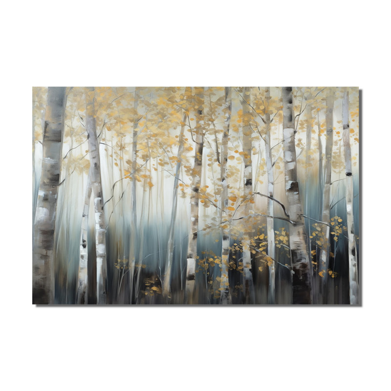 Bouleau dense forêt V - art mural arbre