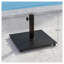Pied de parasol carré en métal Outsunny, support lesté de 13 kg avec patins réglables pour mâts de 3,8 cm et 4,8 cm, bronze