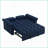 Modern Flannel Loveseat Sofa Bed with Adjustable Back &amp; Pull-Out Sleeper for Living Room