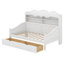 Lit de jour simple avec tiroirs de rangement et étagère de tête de lit, structure de lit de jour rétro en bois-1909767987
