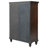 Guanciale 6-Drawer Tempered Glass Door Chest Dark Oak