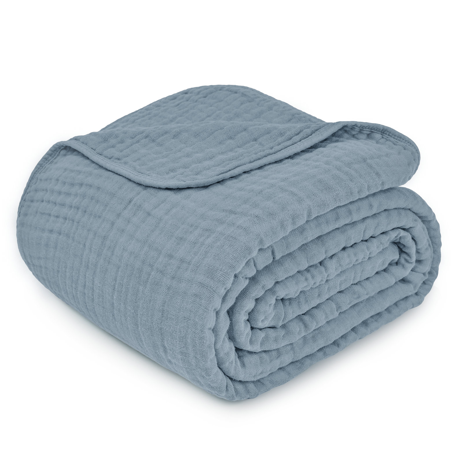Karlina Muslin Blanket, Twin, Pacific Blue