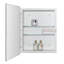 Armoire à pharmacie de salle de bain avec porte en miroir à bord biseauté 14 X 18 pouces, encastrée ou en surface, avec tablettes en verre réglables