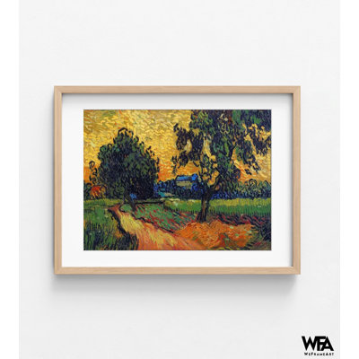 Paysage au crépuscule par Vincent Van Gogh, art mural Twilight, impression de peinture à l'huile paysage, impression de paysage de Van Gogh, art mural naturel