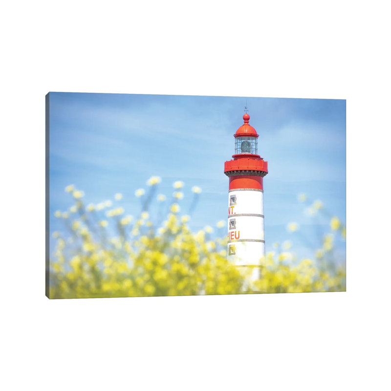 The Saint Mathieu Lighthouse 1 Piece Wrapped Canvas Wall Art, 101.6 cm H x 66.04 cm W x 3.175 cm D, Wrapped Canvas