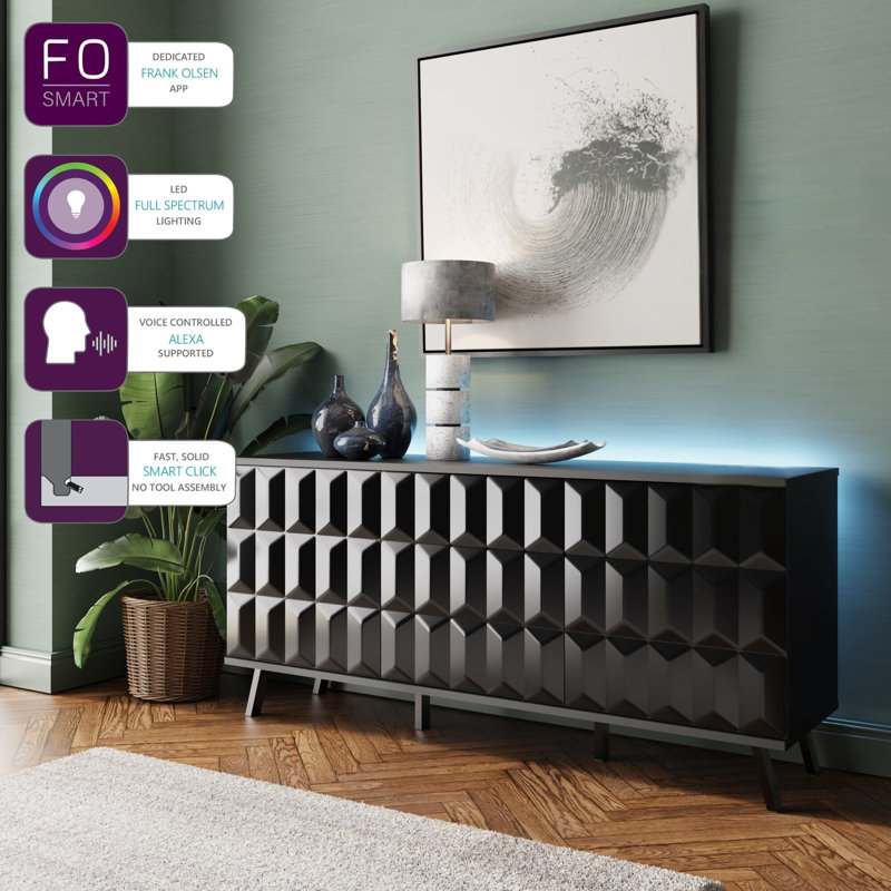 ELEVATE 151cm Sideboard, Black