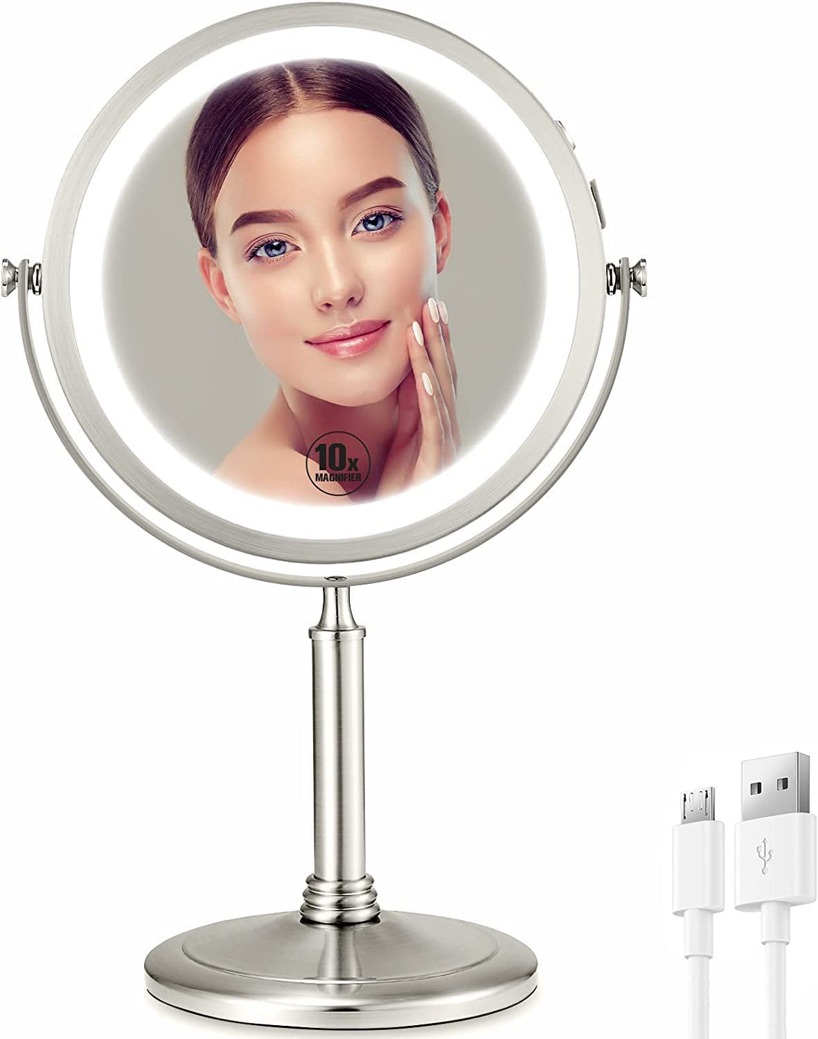 Ivy Bronx Aleita Lighted Magnifying Makeup Mirror | Wayfair