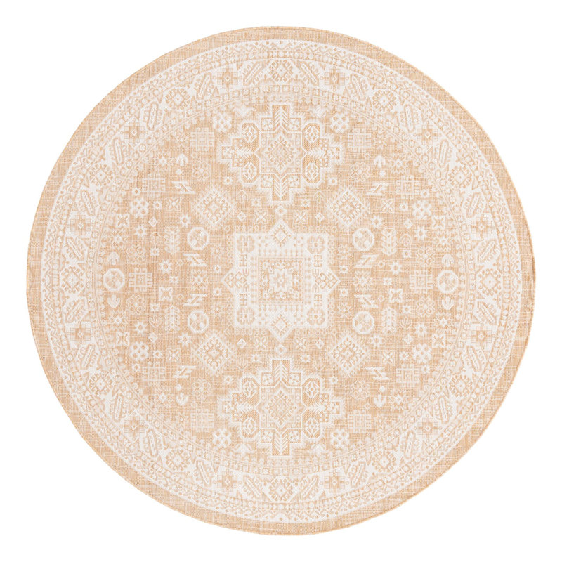 Tapis intérieur / extérieur Danera Southwestern, Rond 7 pi 10 po