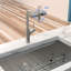 Robinet de cuisine rotatif rétractable Abuzer 360 en nickel brossé, 4 options de jet pour différents besoins, contrôle des éclaboussures, cartouche en céramique à fonctionnement doux, ensemble d'installation complet, nickel de style contemporain-121752866
