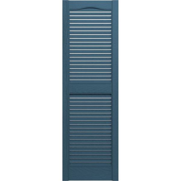 Mid America Open Louver Vinyl Shutters 14.5in. Wide (1 Pair) - 14.5 X