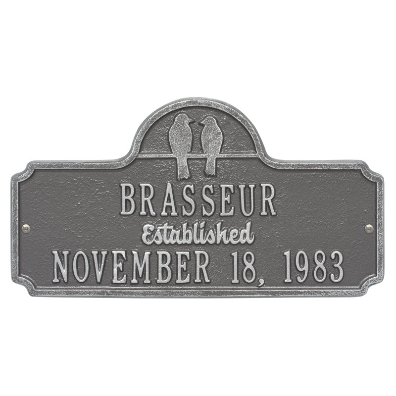 3-Line Wall Address Plaque, Black/Gold, Yes