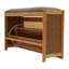 Banc de rangement 6 paires de chaussures en bambou avec coussin-100669855
