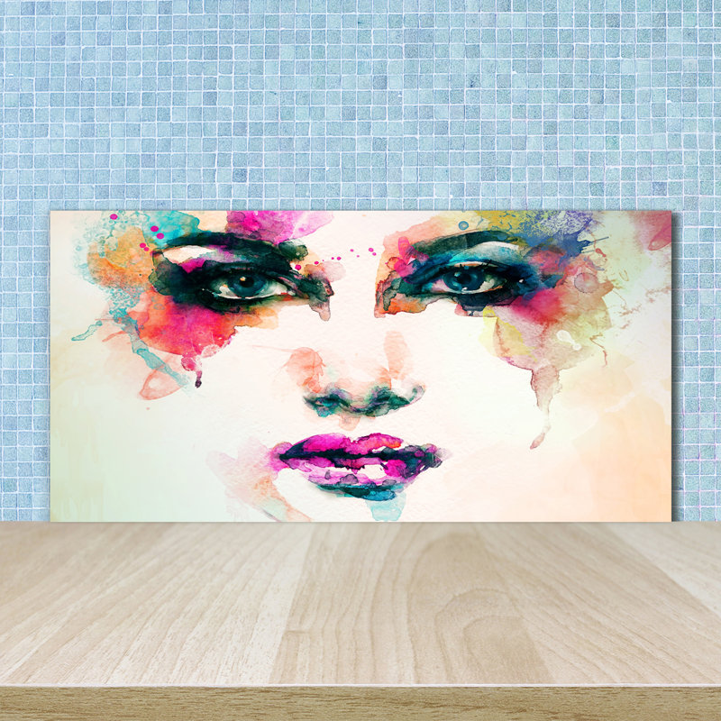 Alexxis 50cm W x 100cm L Glass Peel and Stick Panel