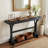 52" Long Vintage Narrow Console Table, Sturdy Open Storage Shelf, Anti-Tip Design Suitable For Entryway, Living Room-1952695094