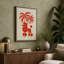 Poodle Under Palms Mid-Century - Wrapped Canvas-2000638247-2000638254