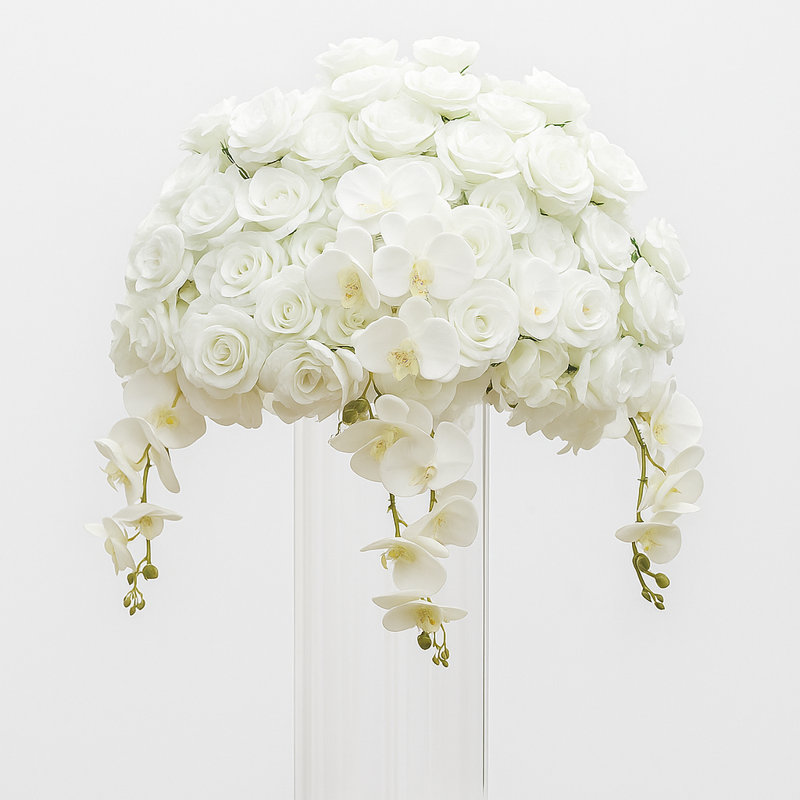 50cm Faux Rose Plant