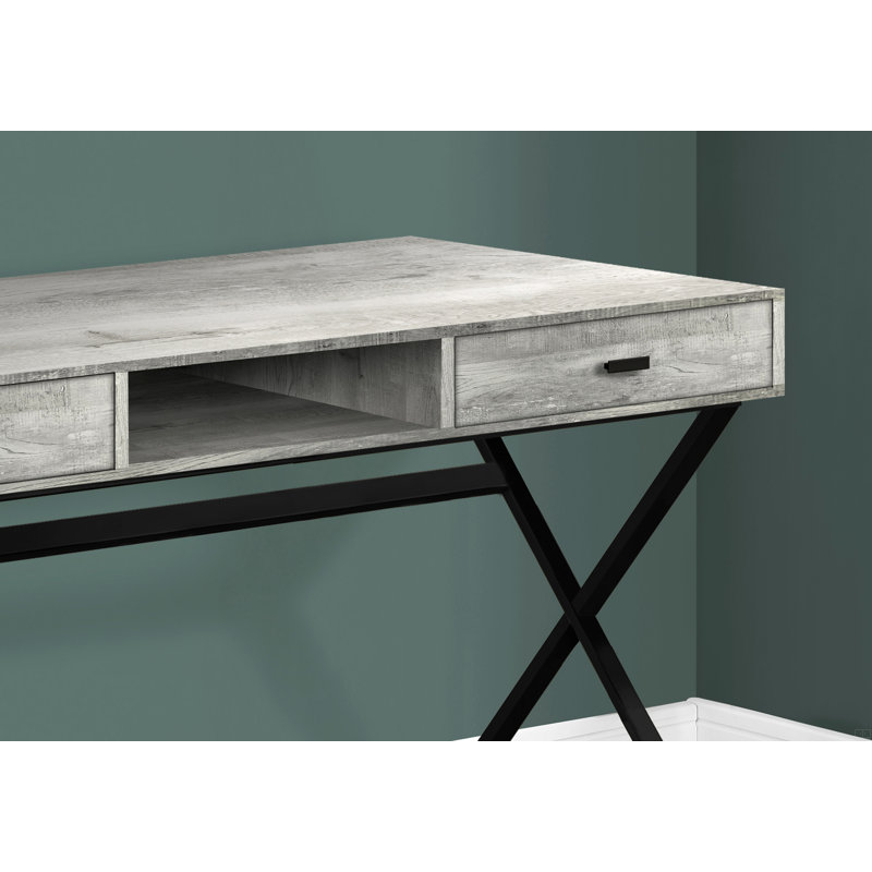 Computer Desk, Home Office, Laptop, Gray
