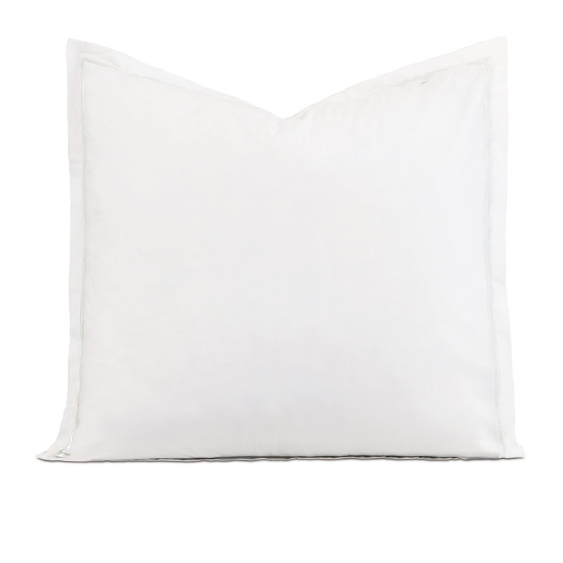 Enzo Cotton Pillow Sham, White, Euro