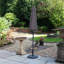 Grey 2.5m Crank and Tilt Parasol Grey Powder Coated Pole (38mm Pole, 6 Ribs) This parasol is made using Polyester Fabric which has a Weather-Proof Coating & UPF Sun Protection Level 50