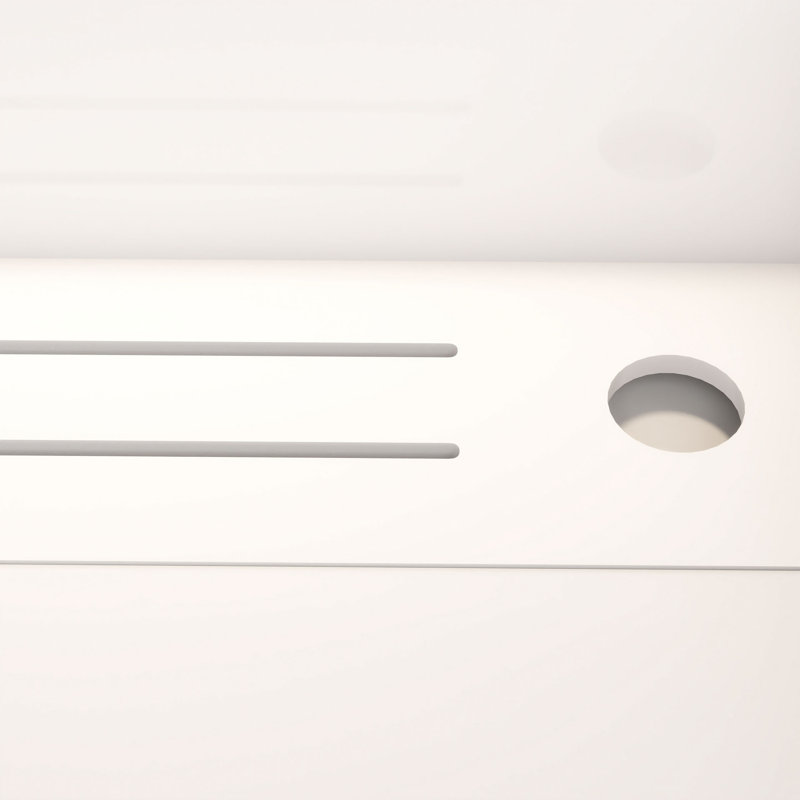 Brayden Studio® Akeya 19.5'' High Gloss White Acrylic Rectangular Bathroom Sink with Overflow