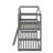 Twin Over Twin House Bunk Bed With Ladder-572416384