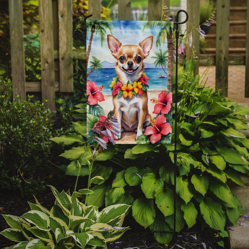 Drapeau de jardin en polyester double face H 15,5 po x l 11,25 po