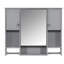 Armoire de salle de bain murale moderne, armoire de salle de bain avec miroir, armoire à pharmacie avec barre à serviettes-1437068805