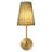 Abbiney 2 - Light Dimmable Indoor Brass Wall Sconce With Green Fabric Shade (Set of 2)