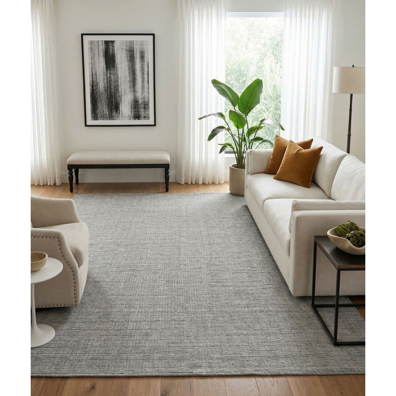 Tapis intérieur / extérieur gris / ivoire Rava, Rectangle de 10 pi x 14 pi
