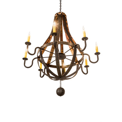 Barrel Stave 8 - Light Chandelier