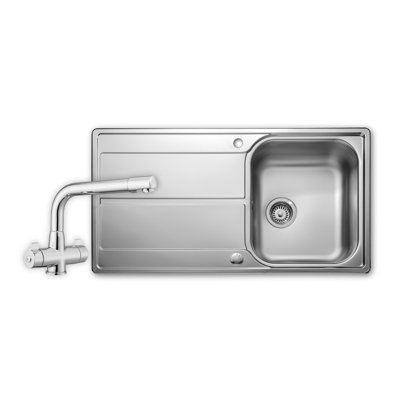 Aria 950 x 508mm single bowl pack - TDR1CM/