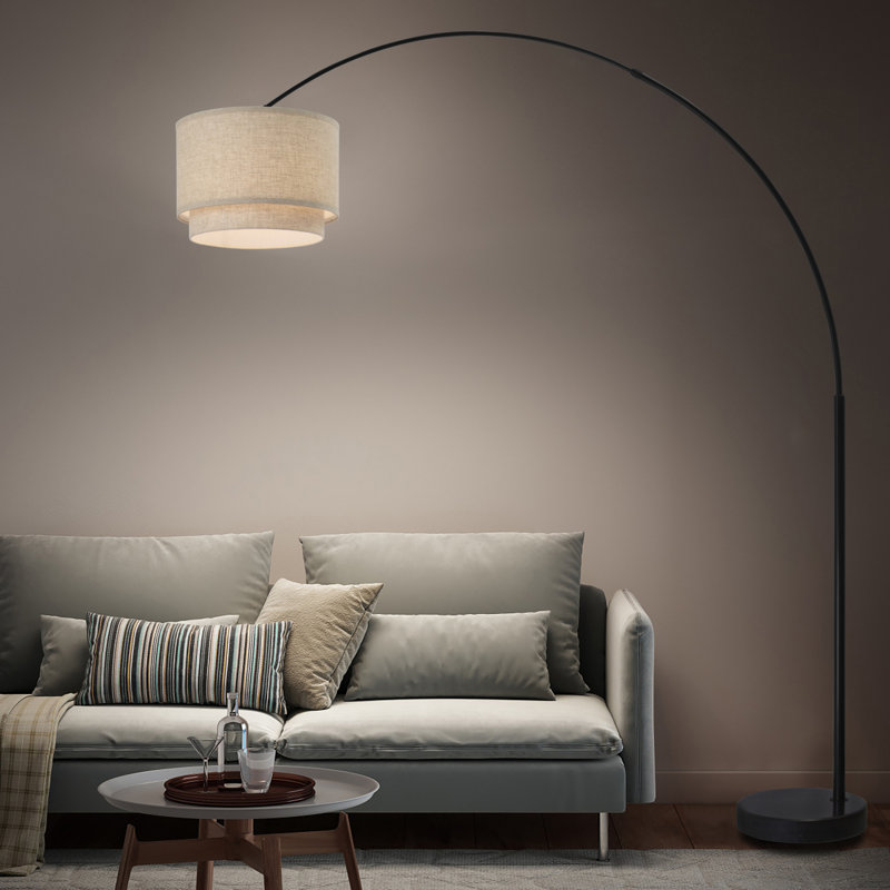 Lampe sur pied arquée 81 po Hayden, Beige