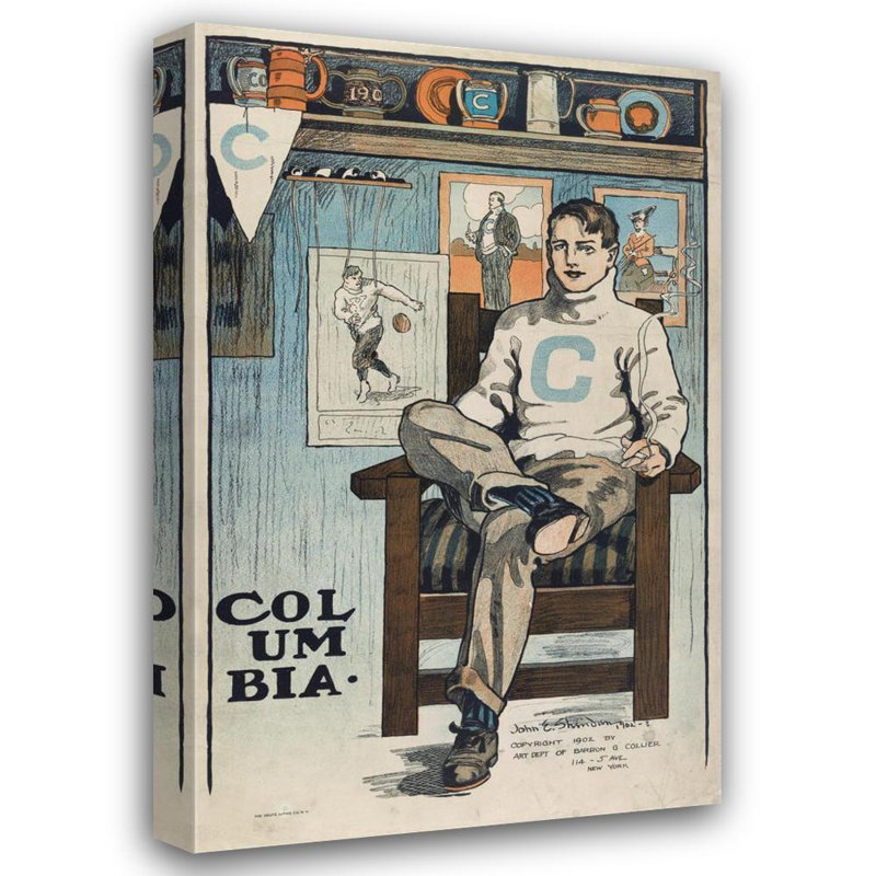 "Columbia" par John Sheridan - Art mural sur toile tendue avec châssis, H 24 po x l 17 po