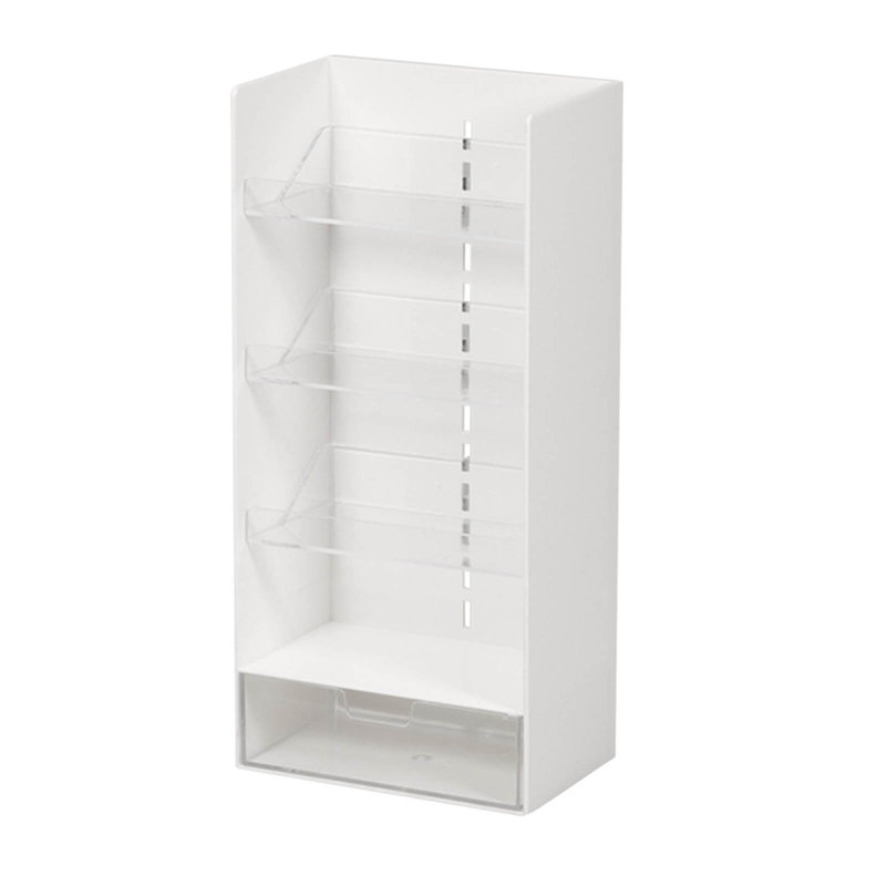 Boîte de rangement pour bureau, tablette de séparation plate transparente, bureau pour artefact étudiant, support de rangement incliné pour crayons